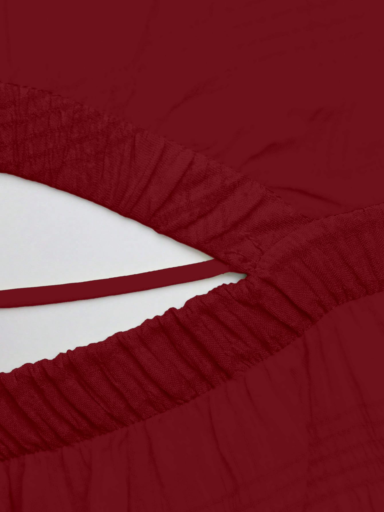 Girl's Fit And Flare Solid Summer Beach Square Neck Puff Sleeve Cut Out Waist Mini Dress